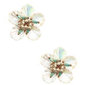 Beautiful Retro Floral Shell Like Earrings